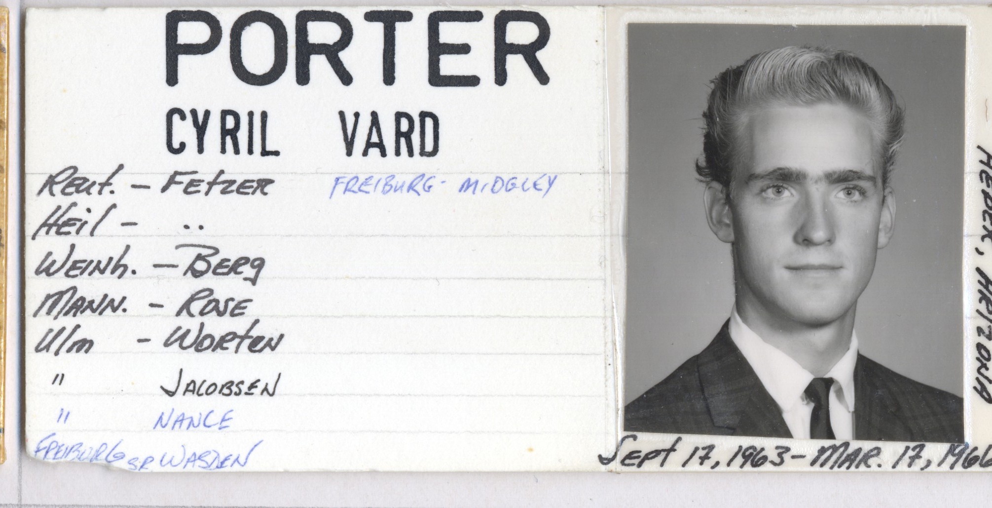 Porter, Cyril Vard
